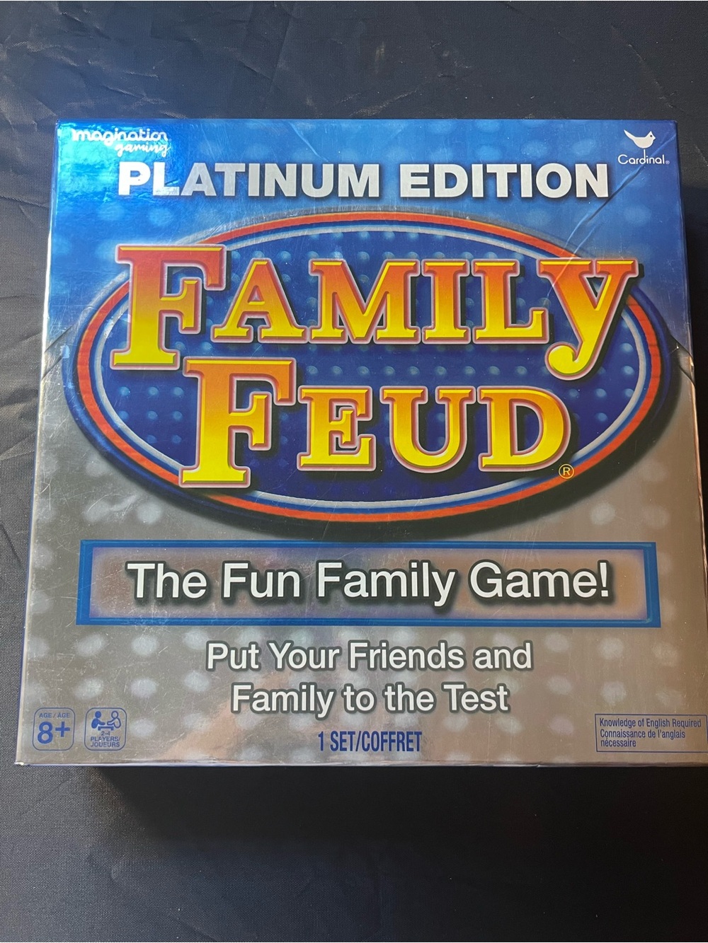 Family Feud Platinum Edition Board Game - Blue and Silver